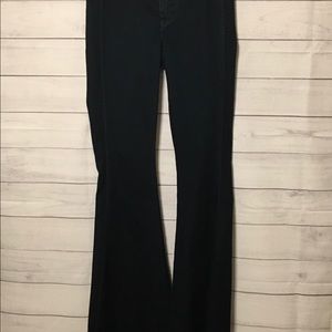 Free People Dark Wash Wide Flare Jeans